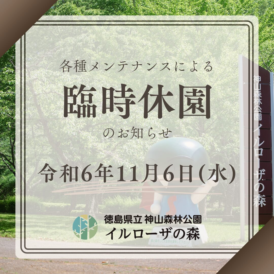 11月6日（水）臨時休園のお知らせ